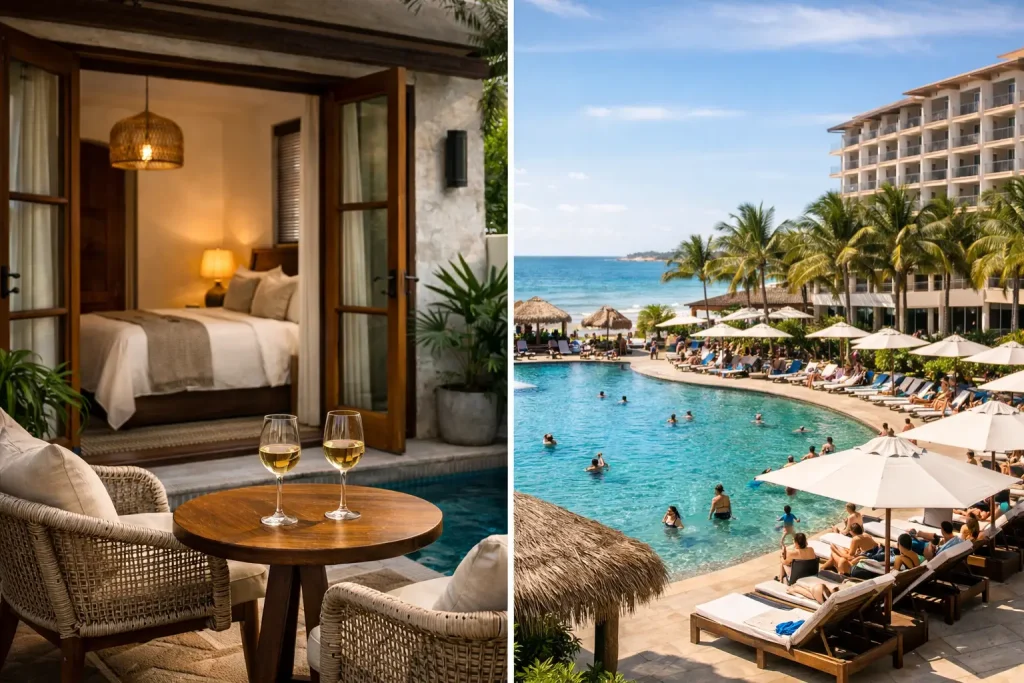 Hotel boutique vs resort masivo: qué elegir