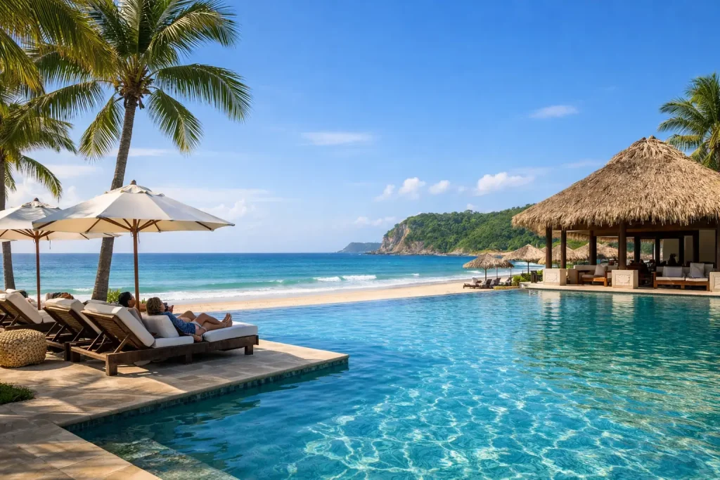 Hotel con piscina frente al mar en Nicaragua