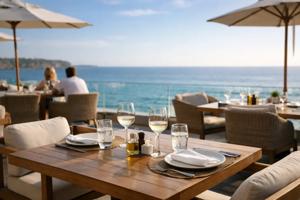 Restaurante con vista al mar para desconectar